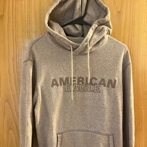 American Eagle Mens Tan Pullover Hoodie with Logo